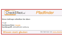 CheckEffect macht Ihren Traffic im Web me�bar