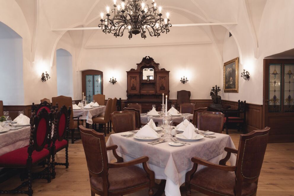 Speisesaal im Schloss Thalheim