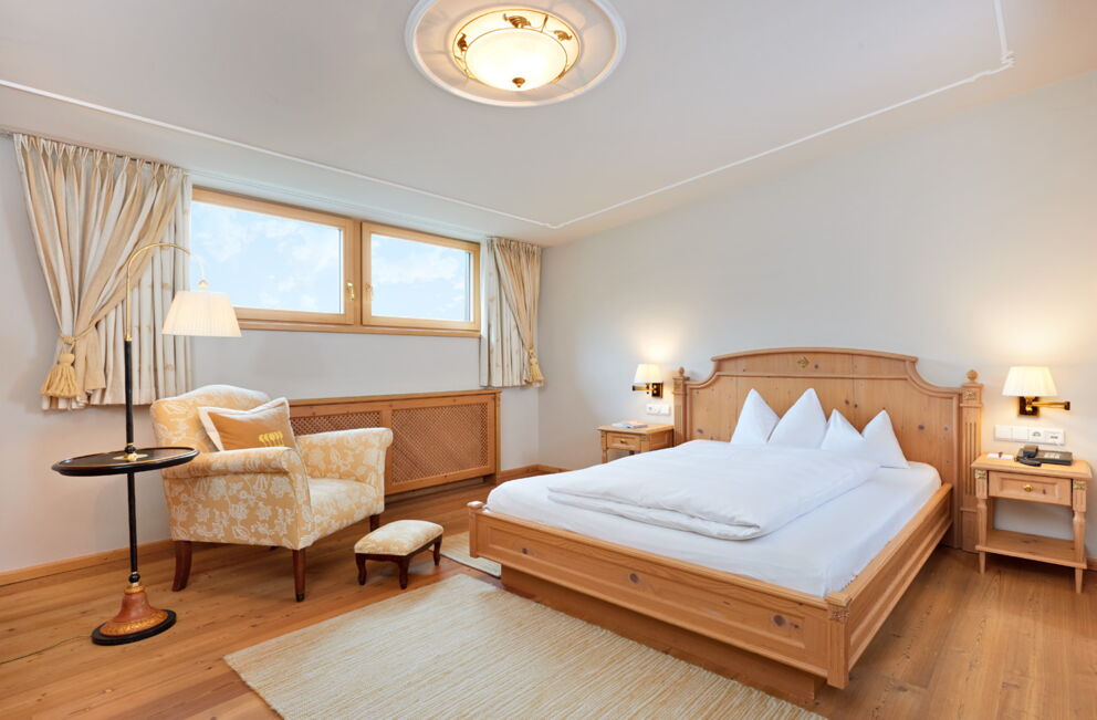 Komfortabel eingerichtetes Einzelzimmer im Romantik Hotel Krone
