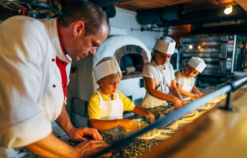 Pizza Backkurs mit Kindern in Trattler Hof-Chalets