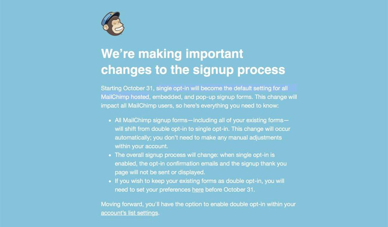 Mailchimp Double-Opt-In